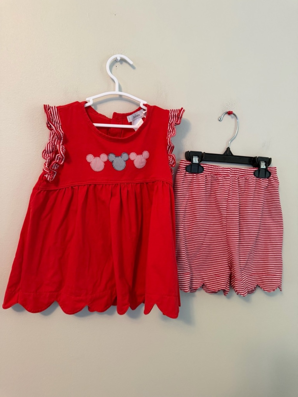Ishtex Mickey Mouse Top with Matching Shorts